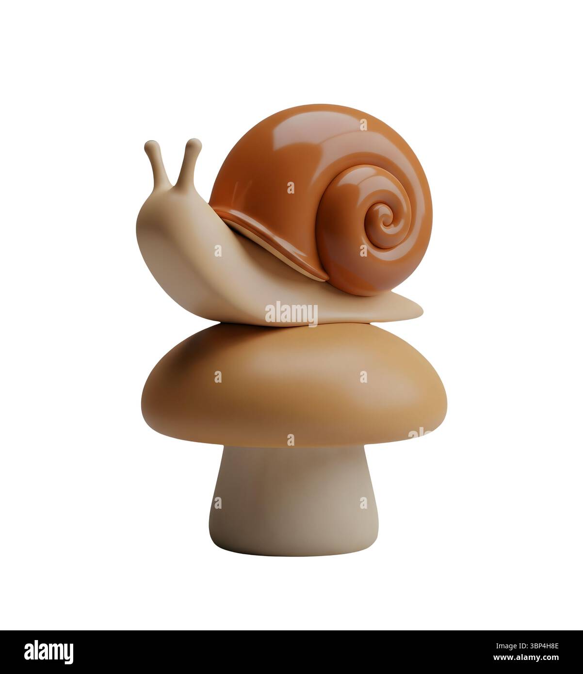 Rendu 3D minimaliste dans un rendu doux et lisse Banque D'Images