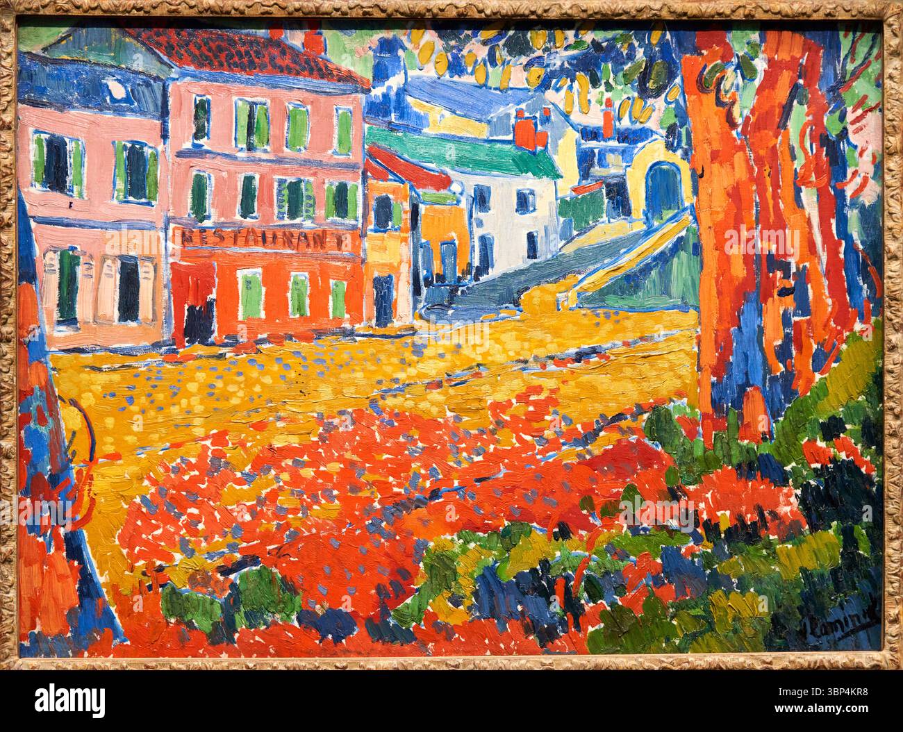 Maurice de Vlaminck (Paris 1876 - Rueil-la-Gadelière 1958), Restaurant de la machine à Bougival, 1905, Musée d'Orsay, Paris, France Banque D'Images