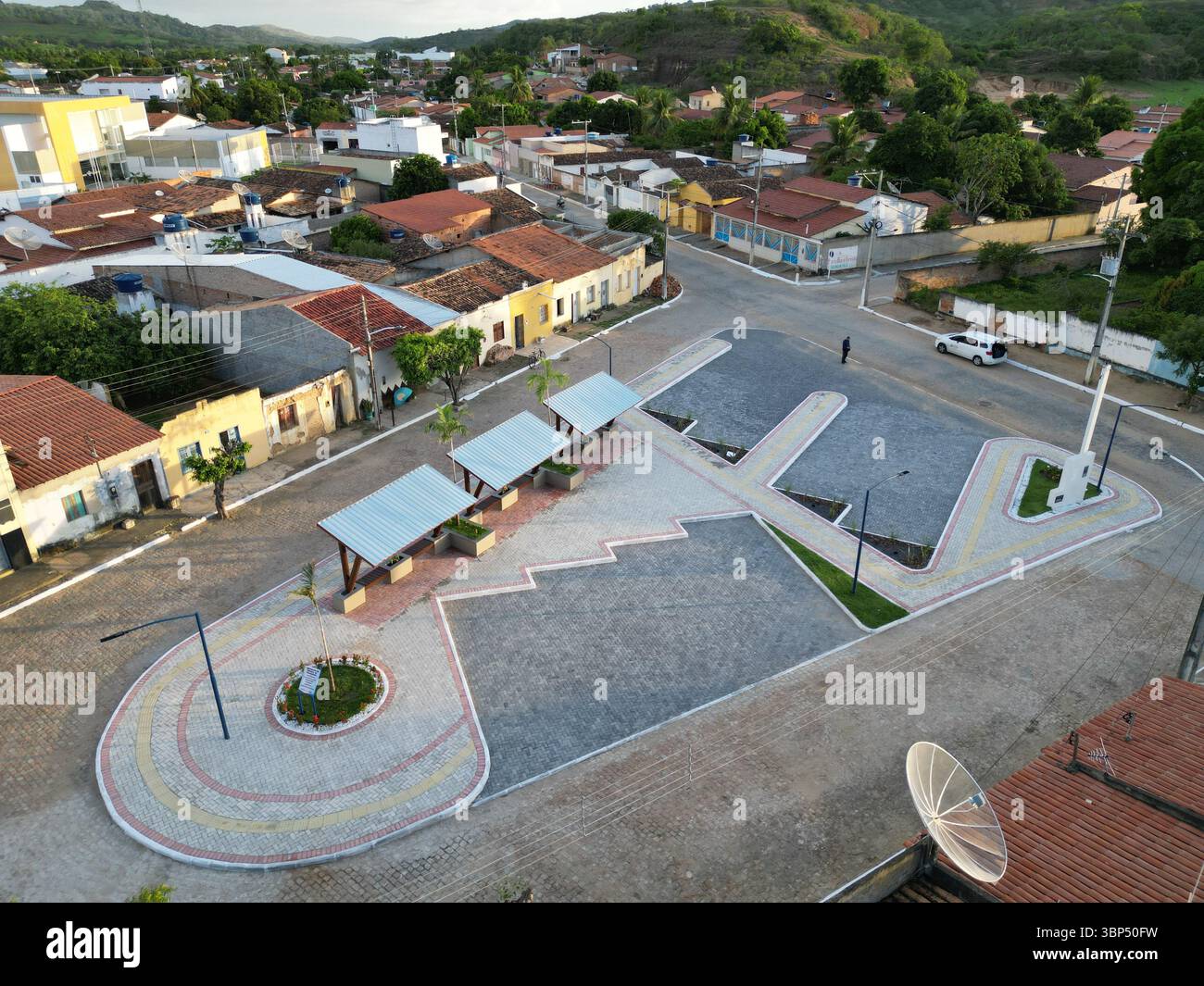 Banzae, bahia, brésil - 23 février 2024 : vue aérienne de la ville de Banzae à Bahia. Banque D'Images
