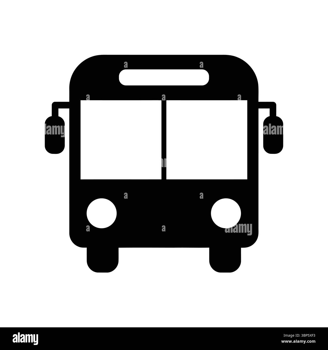Simple vecteur icône de bus de transport de véhicule de transport public élément graphique de conception de voyage d'automobile Illustration de Vecteur