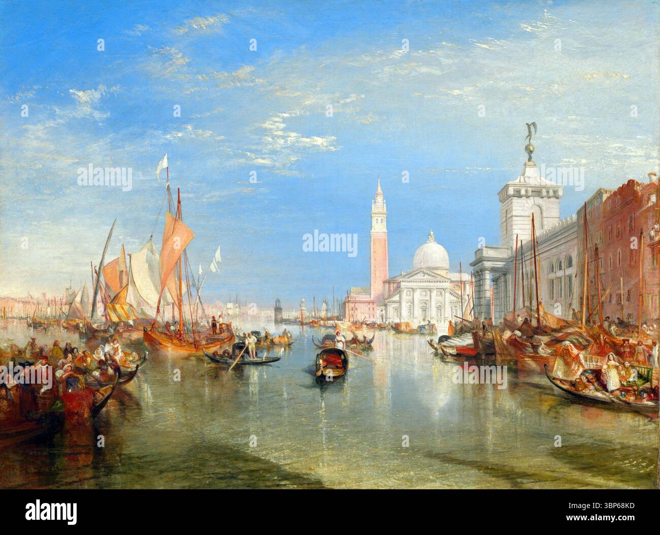 Venise : le Dogana et San Giorgio Maggiore, v. 1834, peinture de J. M. W. Turner Banque D'Images