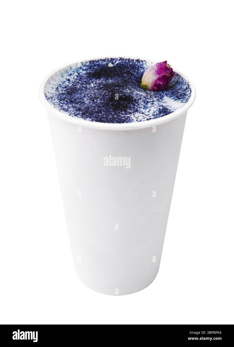 Nourriture, Dalgona Matcha Blue Latte, ein cremig aufgeschlagener Matcha Banque D'Images