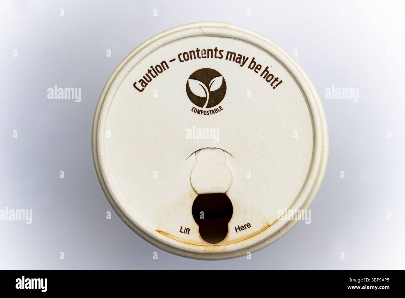 Tasse à café compostable Banque D'Images