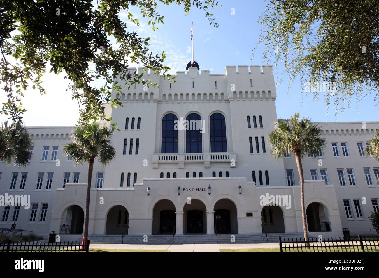 Une vue de la Citadelle, le Collège militaire de Caroline du Sud, à Charleston, Caroline du Sud Banque D'Images
