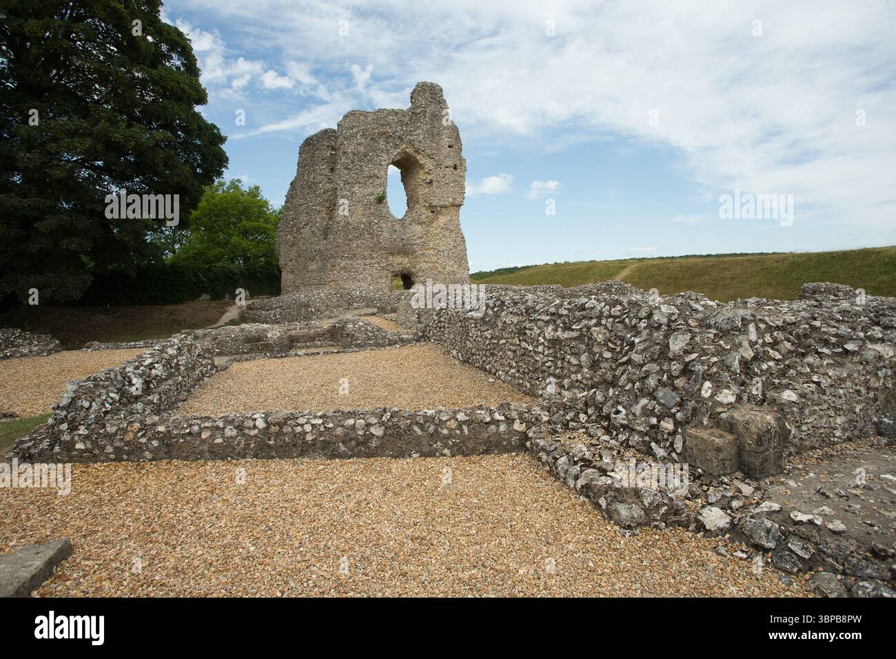 Château de Ludgershall résidence royale fortifiée en ruines du XIIe siècle à Ludgershall dans le Wiltshire Banque D'Images