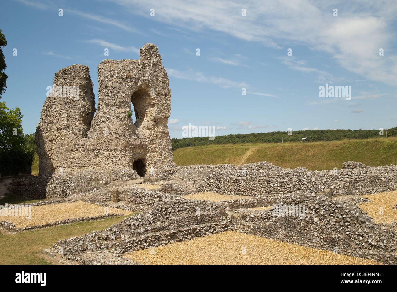 Château de Ludgershall résidence royale fortifiée en ruines du XIIe siècle à Ludgershall dans le Wiltshire Banque D'Images