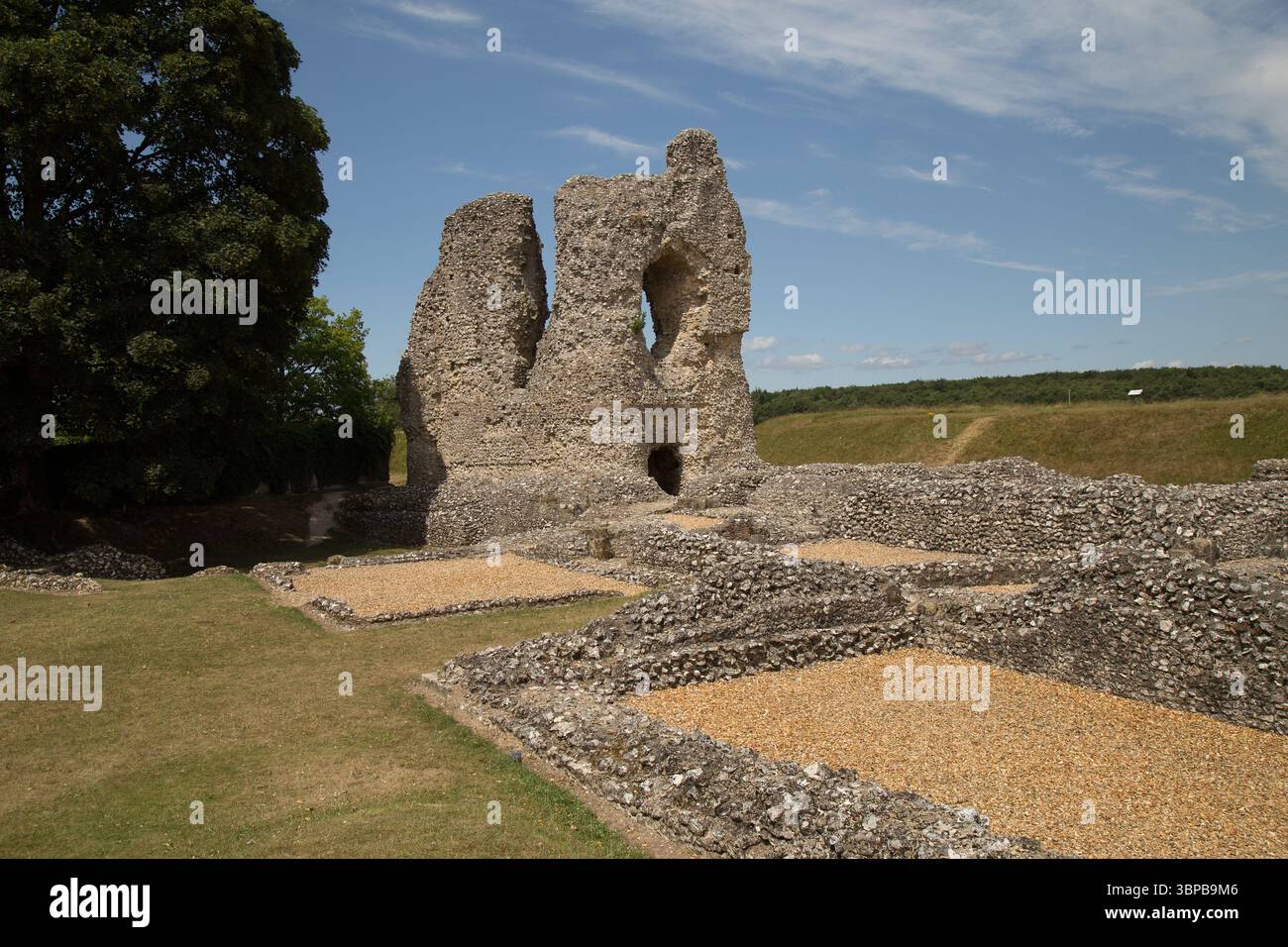 Château de Ludgershall résidence royale fortifiée en ruines du XIIe siècle à Ludgershall dans le Wiltshire Banque D'Images