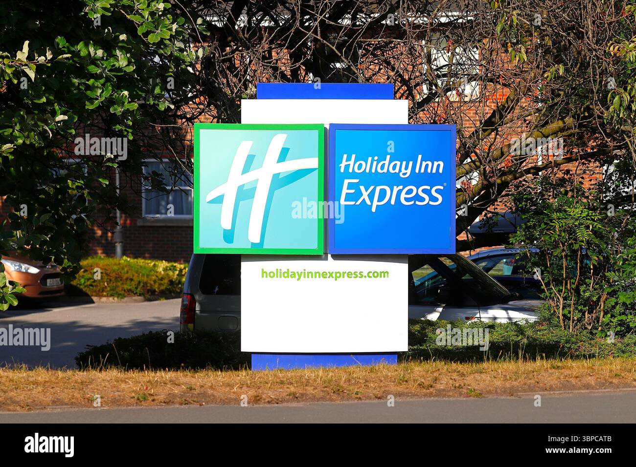 Holiday Inn epress signe devant un hôtel à Oulton, Leeds, West Yorkshire, Royaume-Uni Banque D'Images