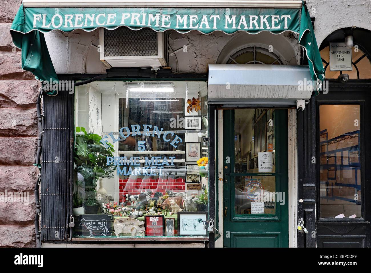 Boucherie à l'ancienne à Greenwich Village, New York Banque D'Images