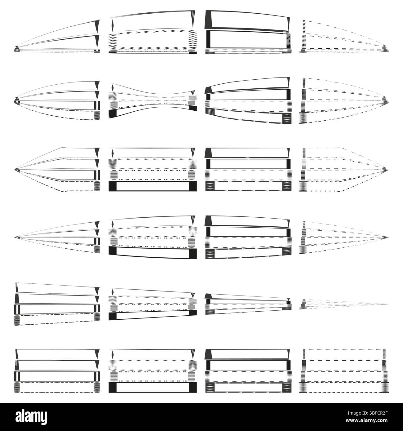 Ligne abstraite Lignes de grille de perspective. Point de fuite géométrique. Elément infographique vectoriel. Illustration de Vecteur