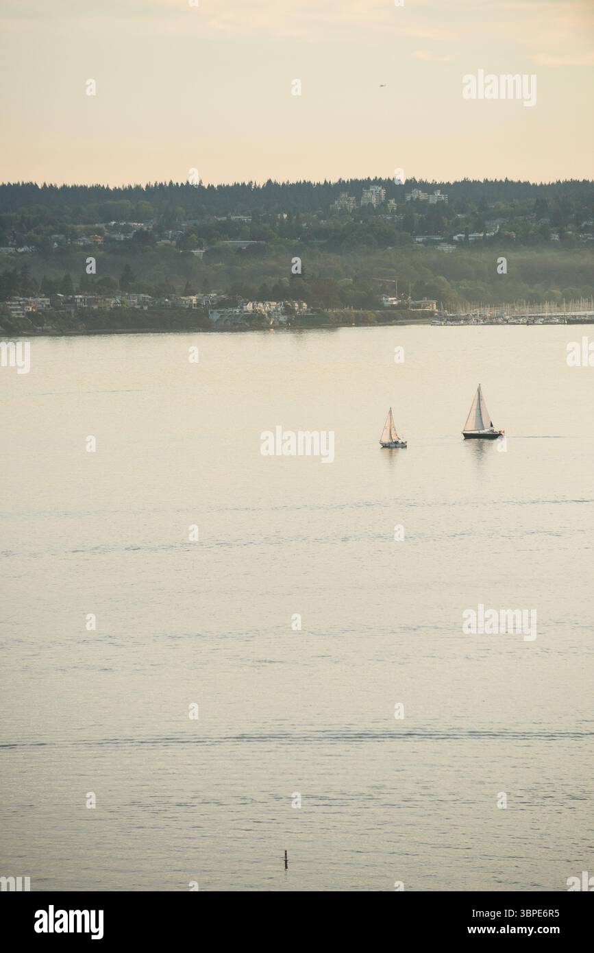 Vue panoramique sur la mer et le paysage Banque D'Images
