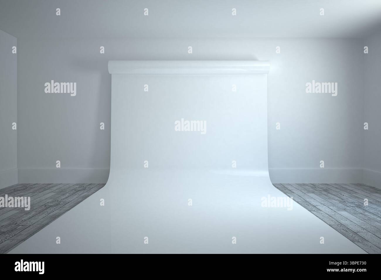 Grand écran blanc de blanc prix Banque D'Images