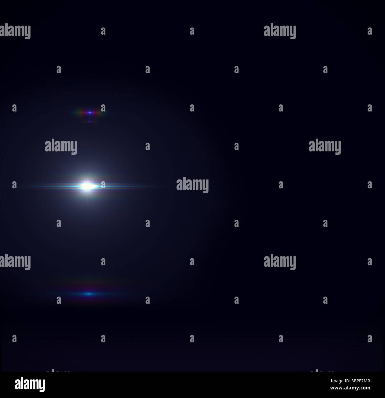 Effet de faisceau lumineux sur fond noir Banque D'Images