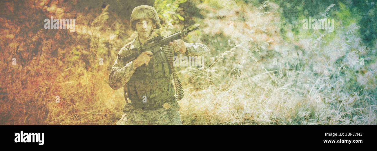 Entraînement militaire dans le camp Banque D'Images