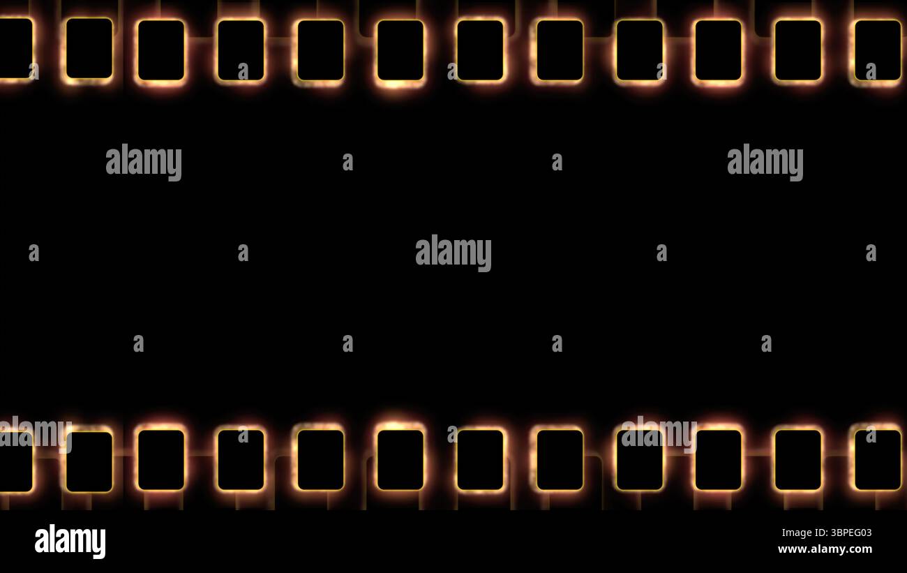 Ancienne bordure de bande de film sur fond noir pour un effet vintage Banque D'Images