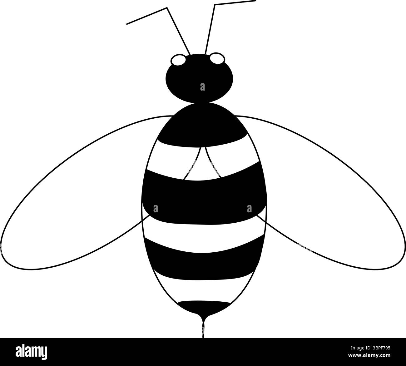 Concepts d'abeille isolés. Illustration de ligne graphique vectorielle. Parfait pour les cartes, décorations, autocollants, logo, menu, divers modèles. design pour la mode gra Illustration de Vecteur