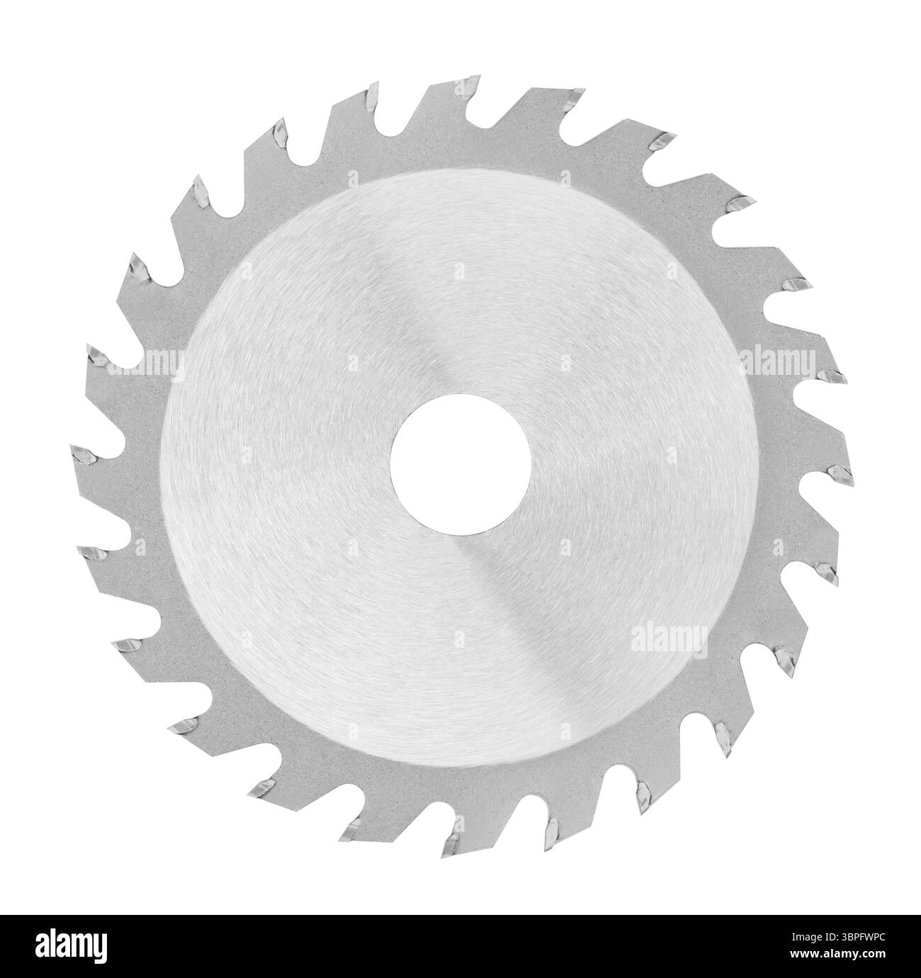 Lame de scie circulaire isolé sur fond blanc Banque D'Images