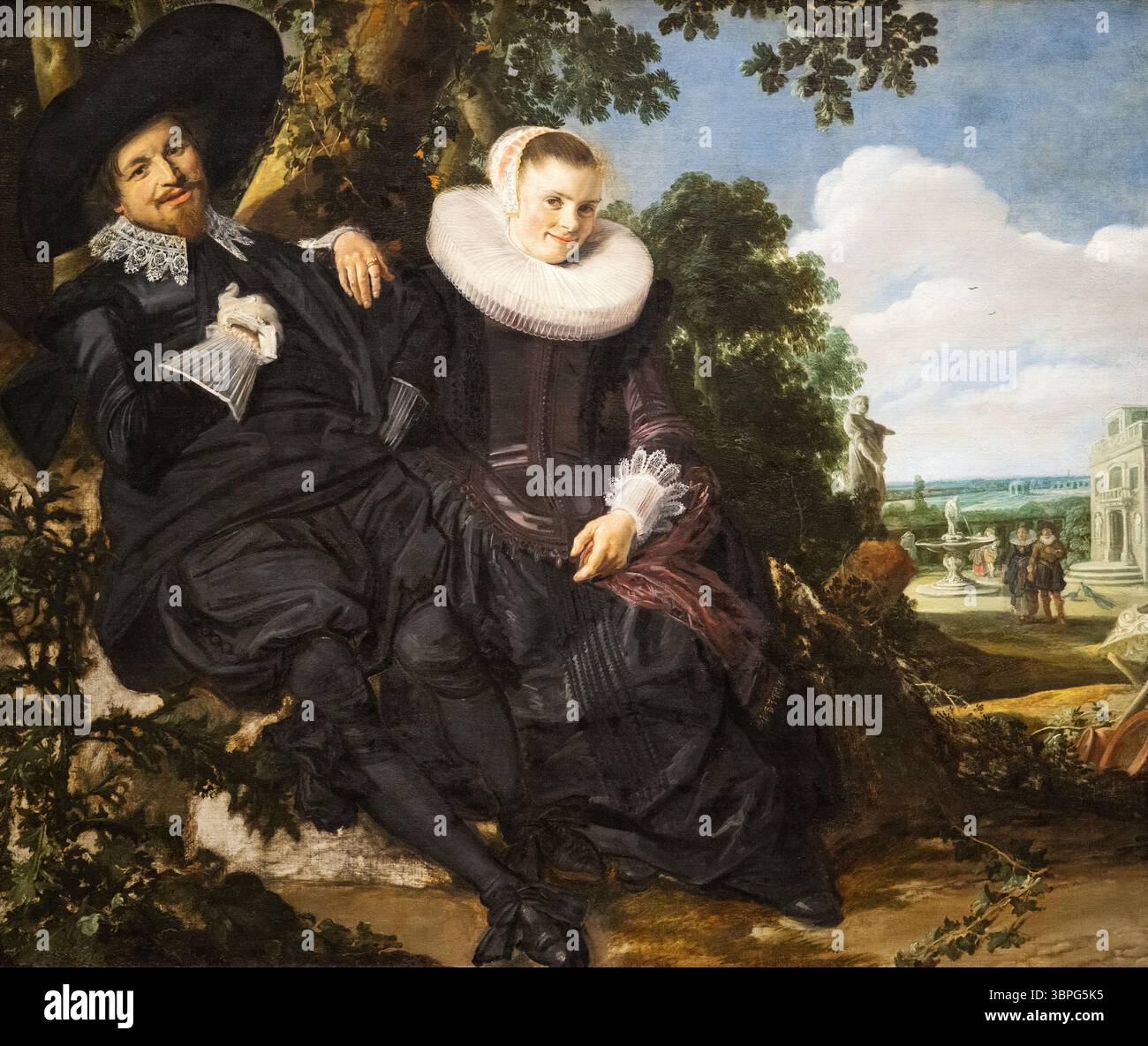 Frans Hals 'Portrait of a couple' (probablement Isaac Abrahamsz Massa et Beatrix van der Laen), 1622. Portrait d'un couple, peinture néerlandaise de l'âge d'or. Banque D'Images