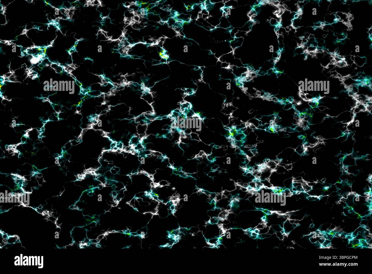 texture de ligne minérale de saphir lueur de tonnerre sur fond intérieur de luxe en marbre noir Banque D'Images