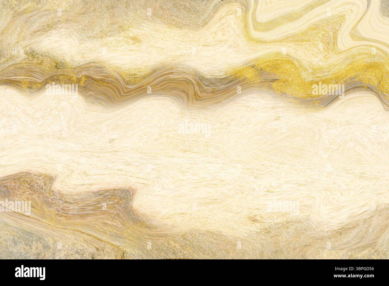 Détails marbre léger oeuf nog et fond de texture de sol intérieur de ligne d'or. Comptoir supérieur en marbre de luxe Banque D'Images