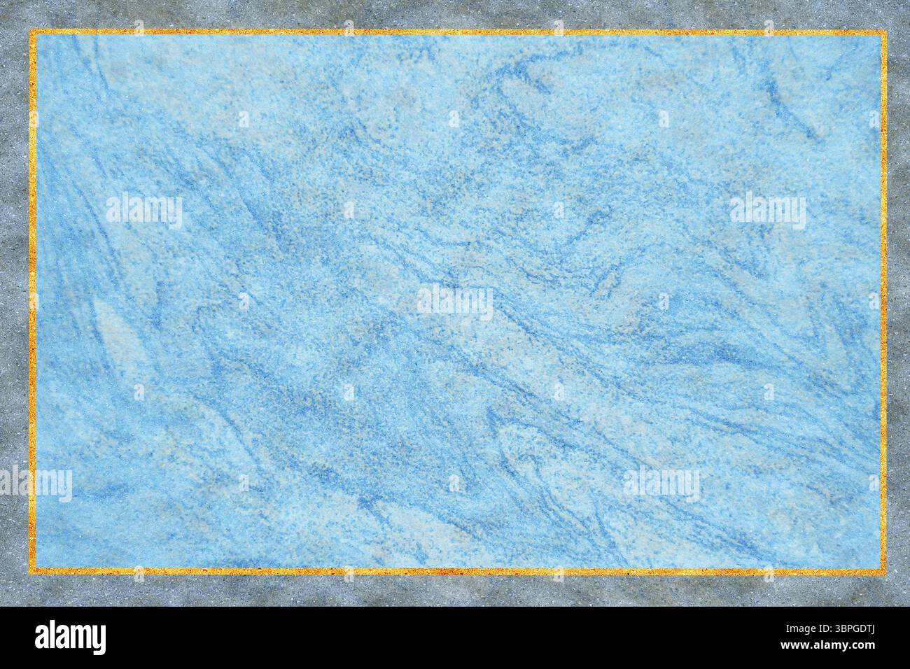 Bordure d'or minéral et bleu océan granit marbre de luxe texture intérieure fond de surface Banque D'Images