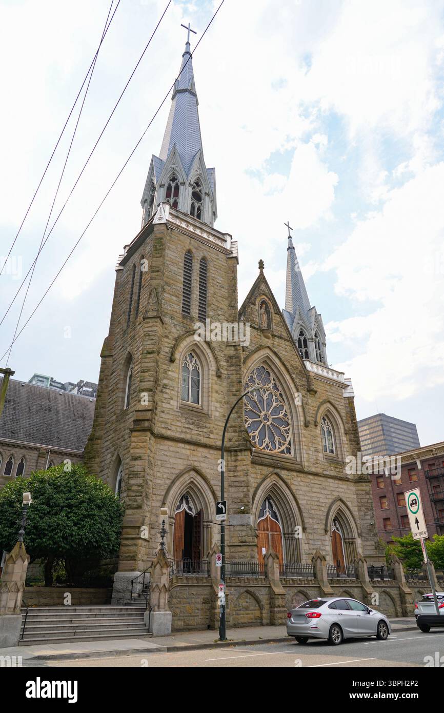 Cathédrale métropolitaine de notre-Dame du Saint Rosaire alias la cathédrale du Saint Rosaire dans le centre-ville de Vancouver, Colombie-Britannique, Canada Banque D'Images