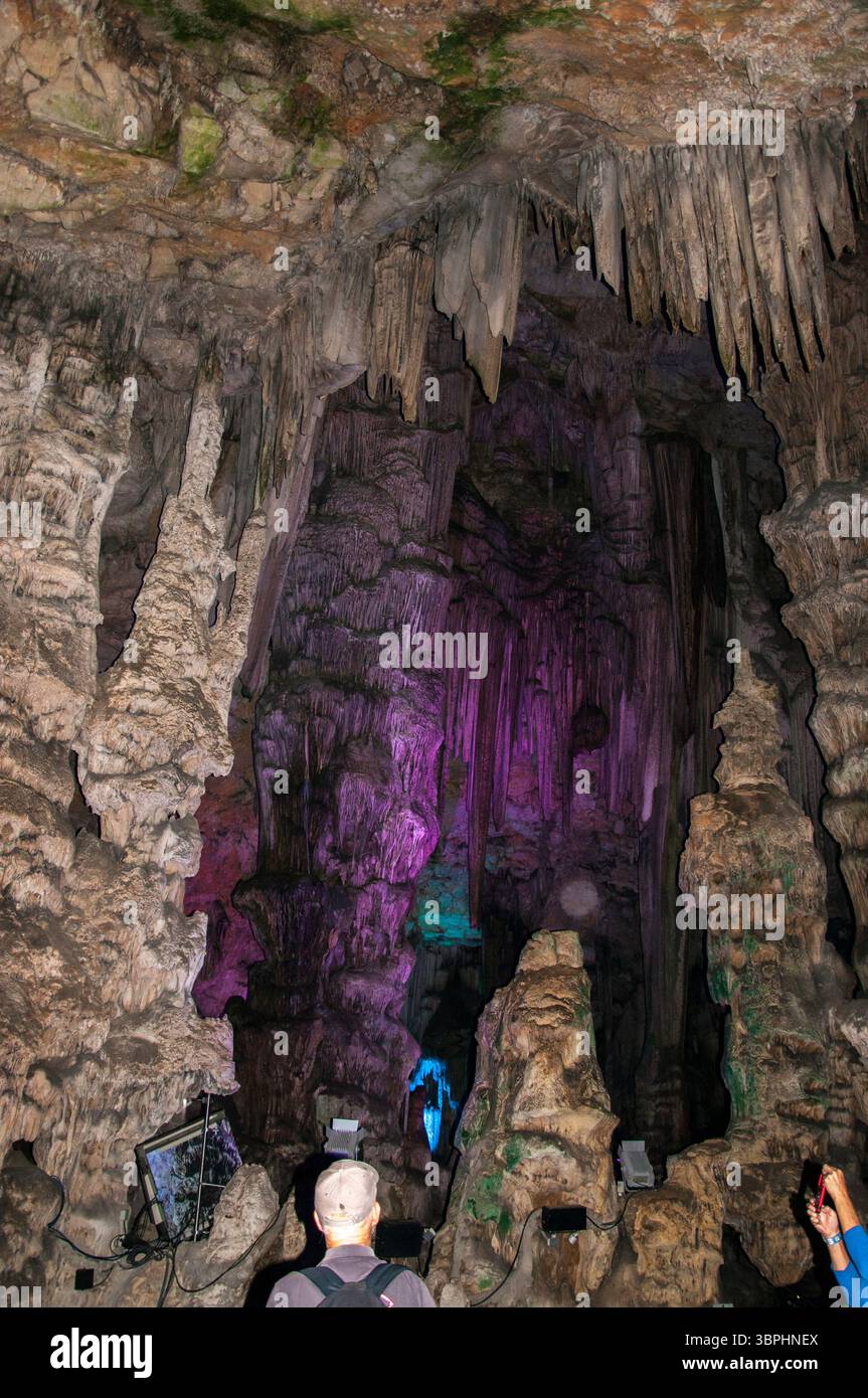 Michael’s Cave, un réseau de cavernes calcaires situées dans le cours supérieur du Rocher de Gibraltar Banque D'Images