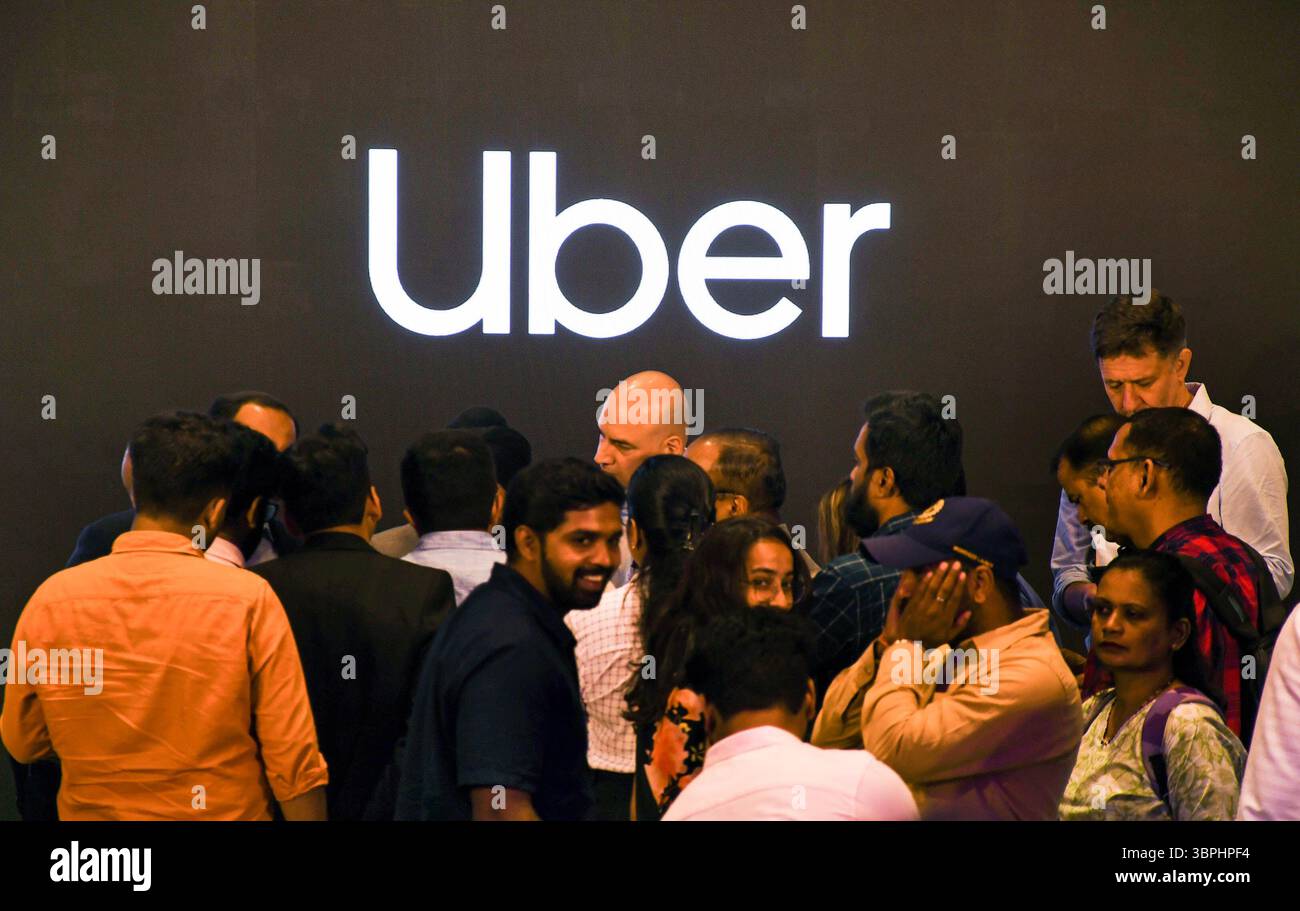 Mumbai, Inde. 08 juillet 2025. Prabhjeet Singh, président d’Uber Inde et Asie du Sud, s’exprime lors du dévoilement de nouvelles fonctionnalités pour redéfinir les manèges quotidiens en les rendant plus abordables, accessibles et élevés pour des millions de personnes à travers l’Inde lors d’une conférence de presse à Mumbai. Crédit : SOPA images Limited/Alamy Live News Banque D'Images