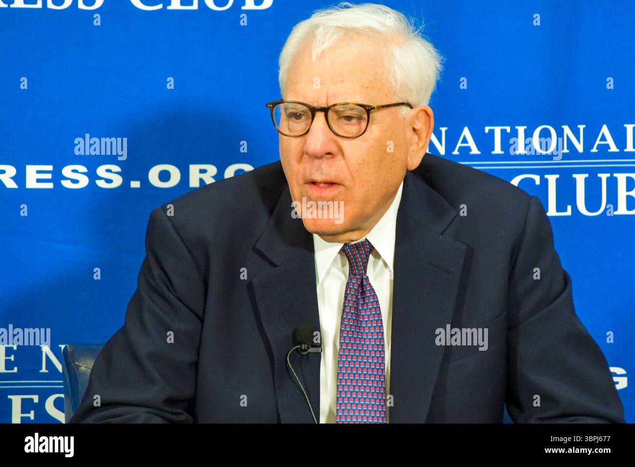 David Rubenstein, intervenant au National Press Club, 8 juillet 2025 Banque D'Images