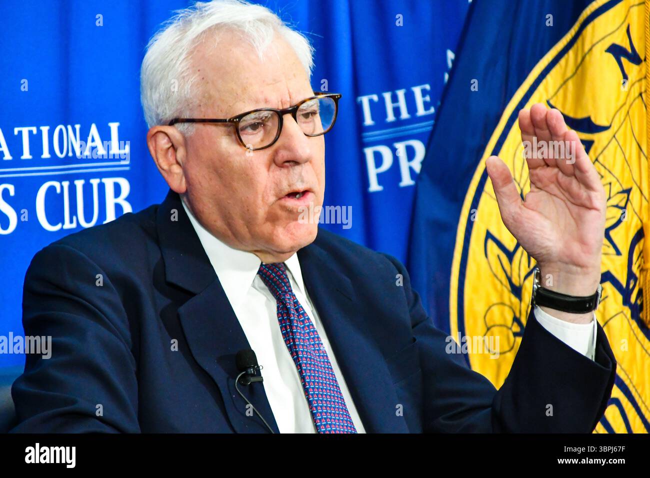David Rubenstein, intervenant au National Press Club, 8 juillet 2025 Banque D'Images