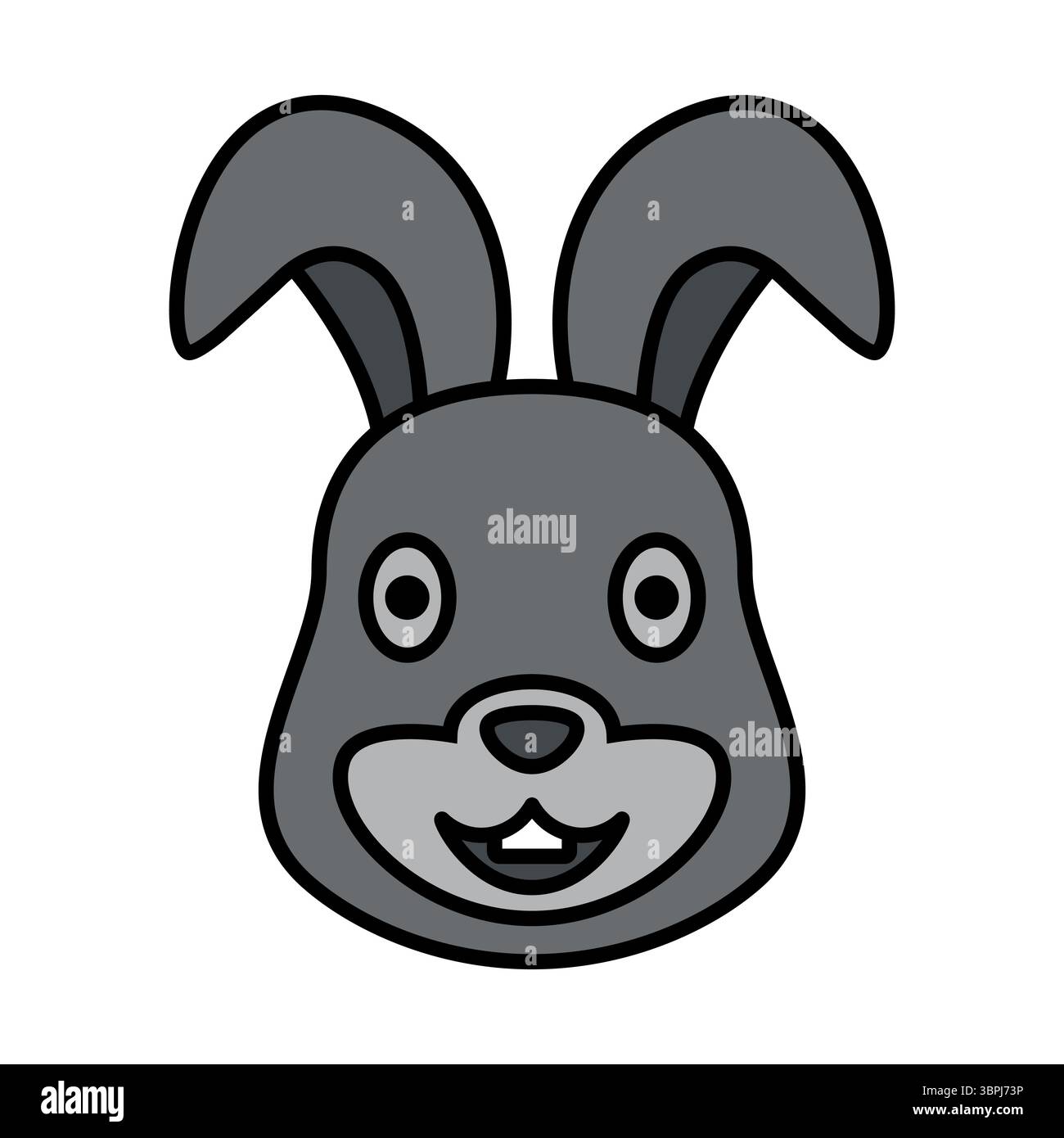 illustration vectorielle d'icône de visage de lapin Illustration de Vecteur