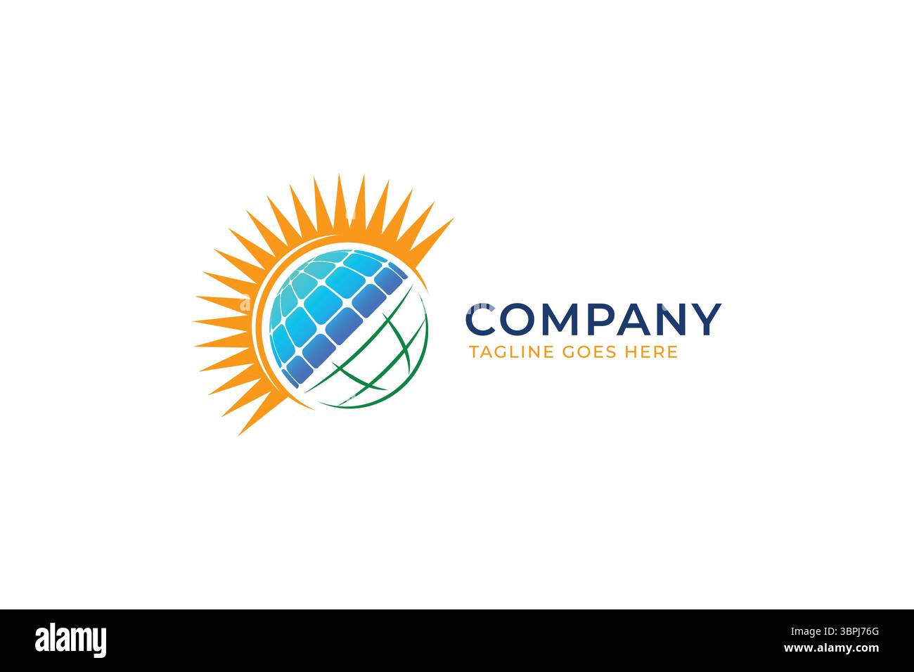 Énergie de panneau solaire équipement d'alimentation électrique de technologie mondiale avec forme de soleil et de terre Illustration de Vecteur