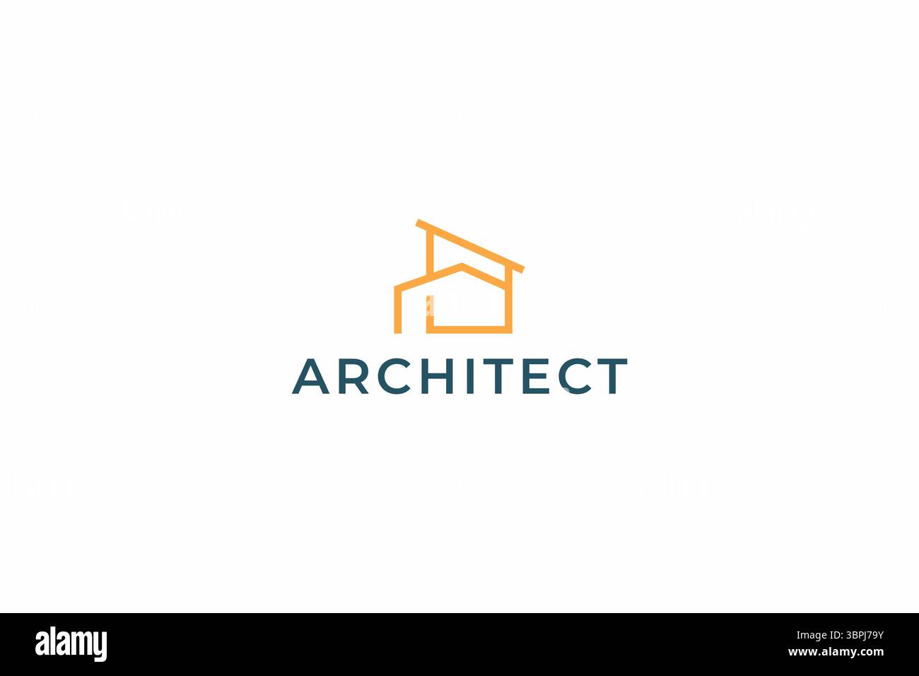 Logo de maison minimaliste pour l'identité de marque de l'architecte immobilier de propriété commerciale Illustration de Vecteur