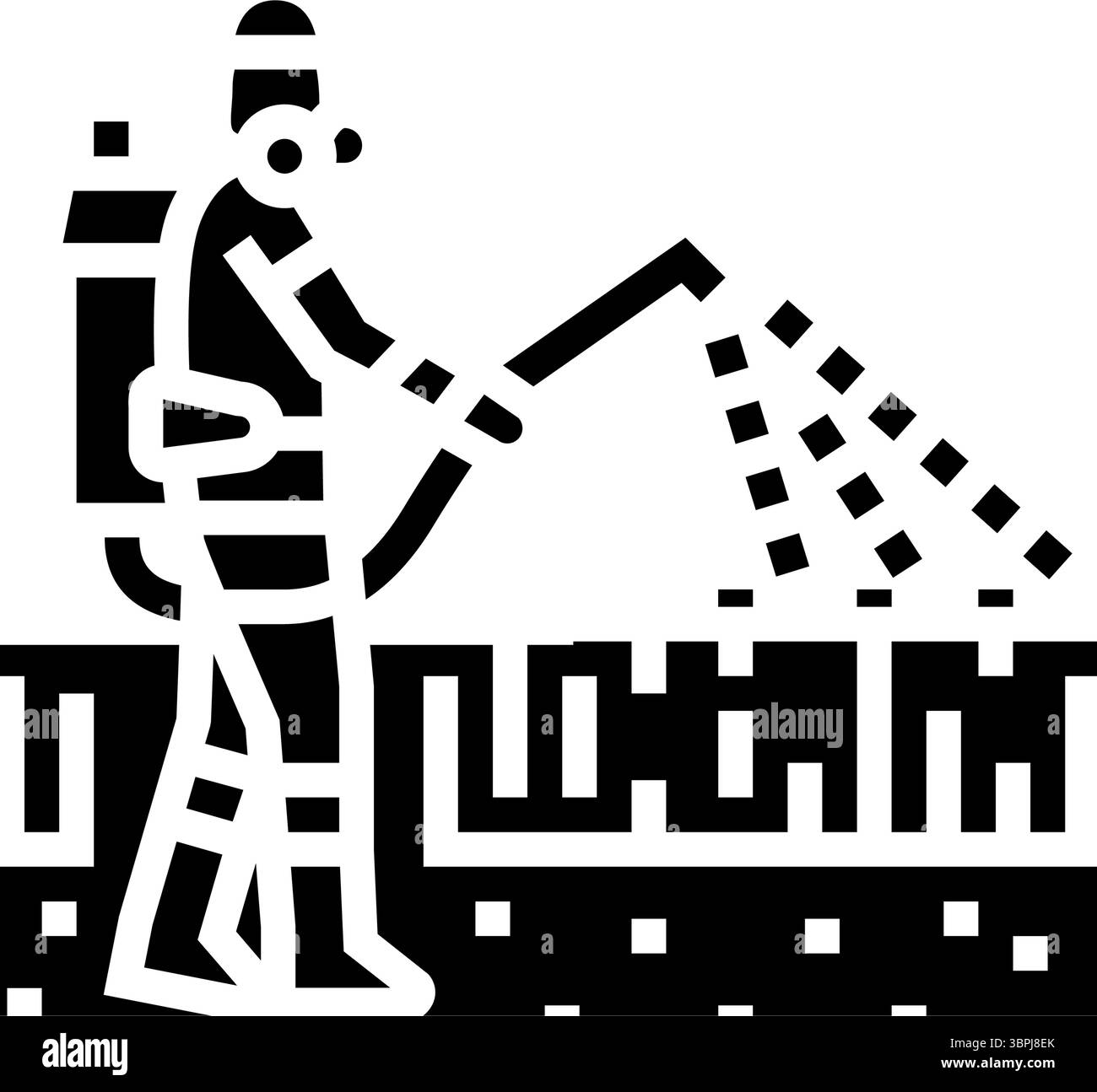illustration vectorielle d'icône de glyphe de pulvérisation de pesticides Illustration de Vecteur