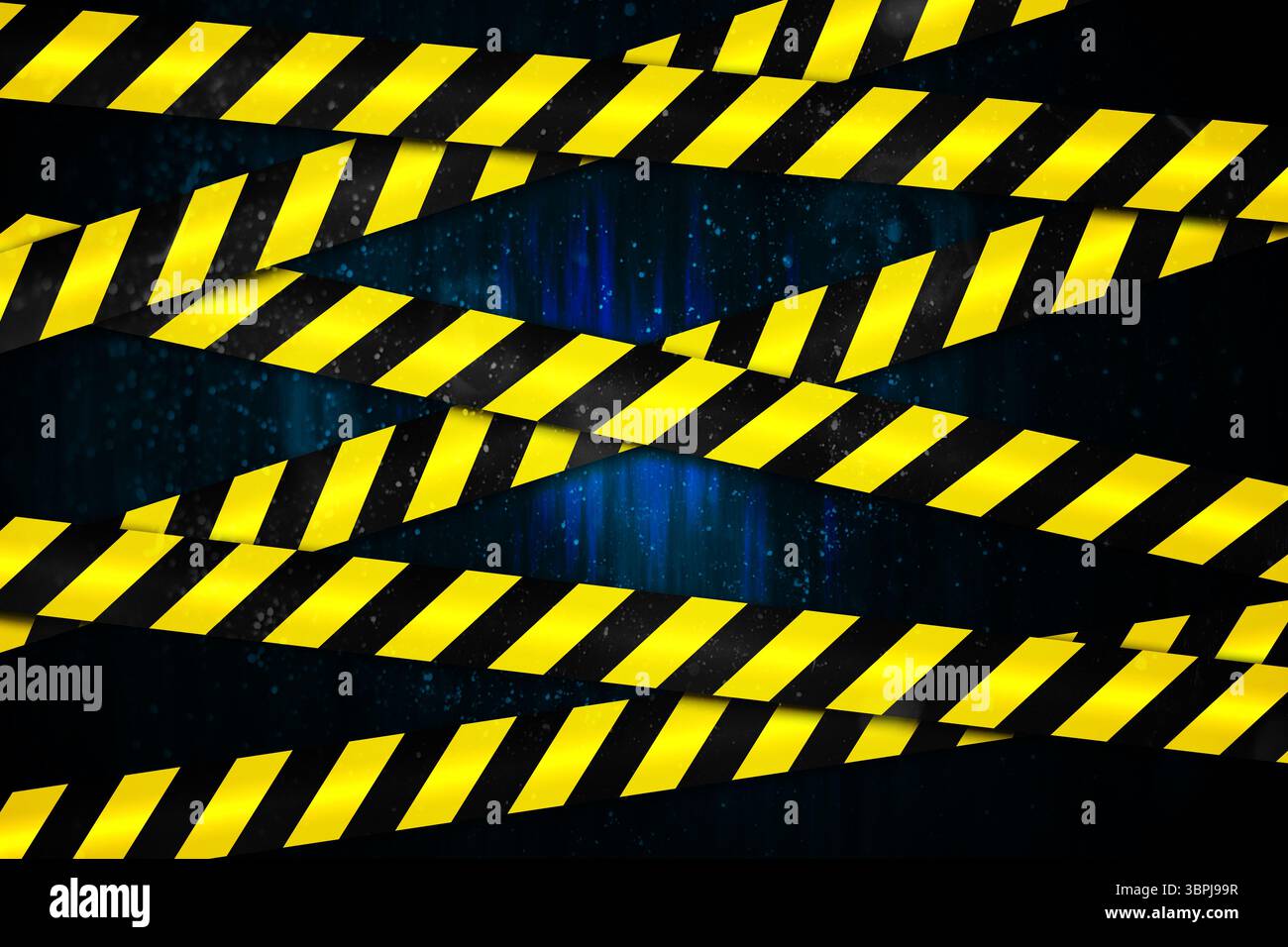 Ruban cordon noir et jaune Banque D'Images