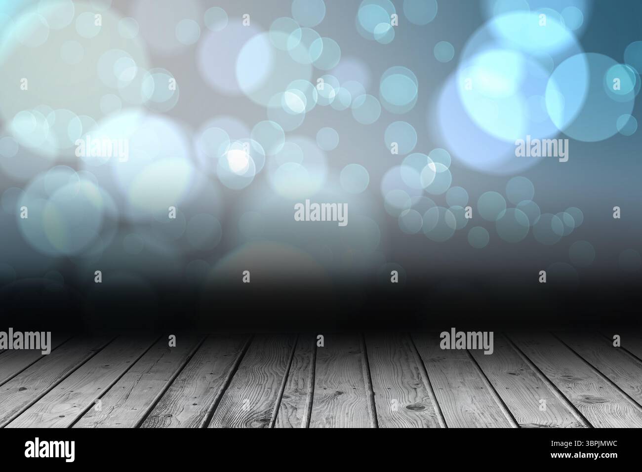 Design lumineux scintillant sur des planches Banque D'Images