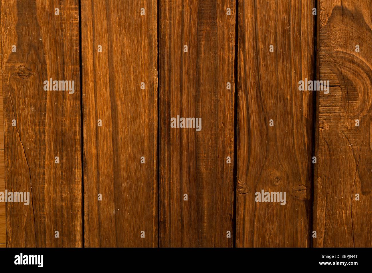 Au-dessus de planches de bois Banque D'Images