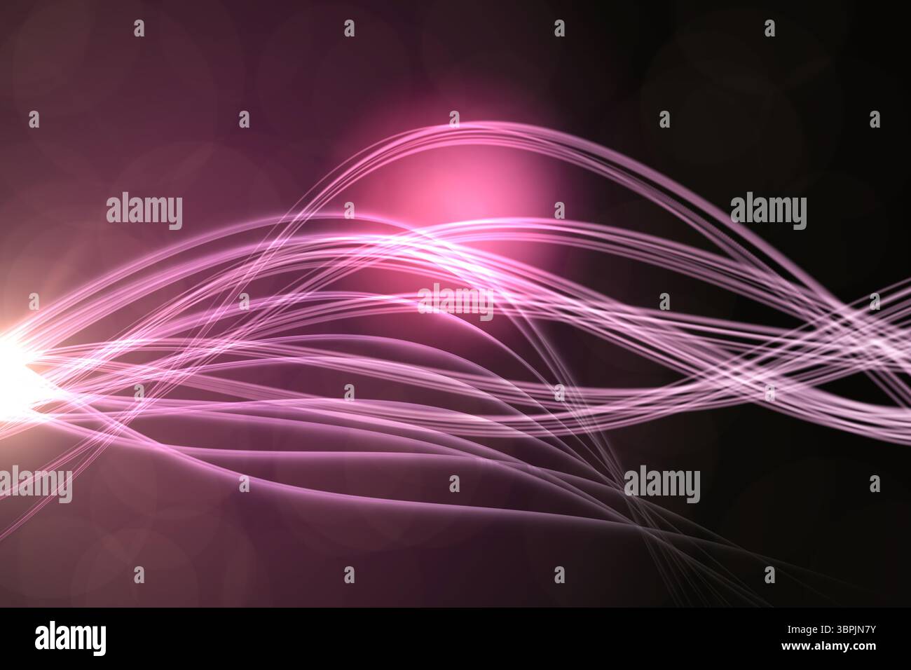 La lumière laser incurvée en rose design Banque D'Images