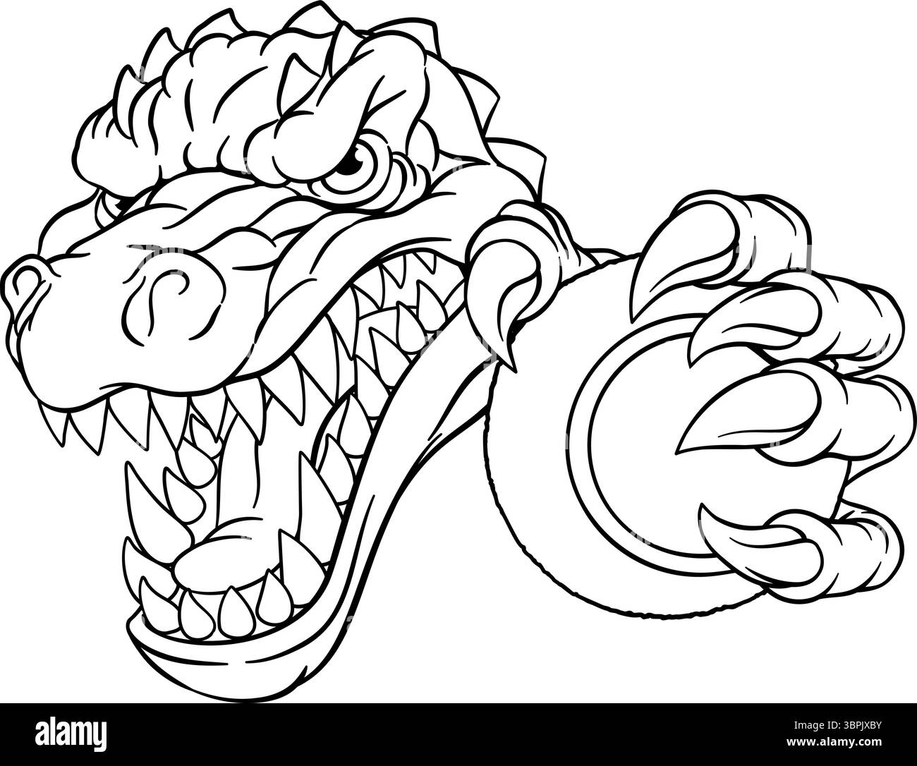 Crocodile Dinosaur Alligator tennis Mascot Illustration de Vecteur