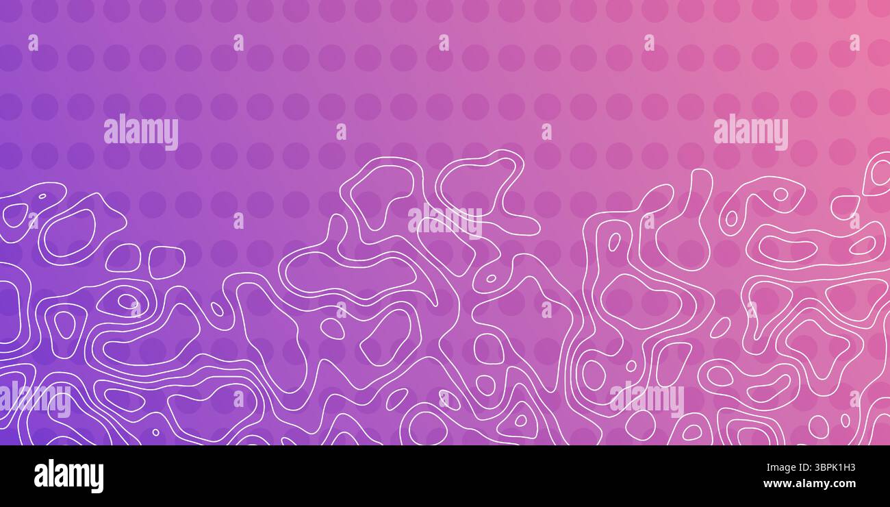Design abstrait avec des formes organiques et des dégradés doux dans des tons violets et roses Illustration de Vecteur