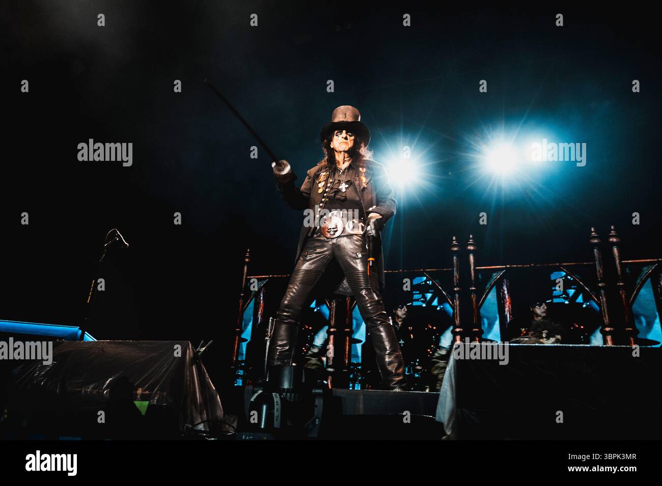 Alice Cooper se produit au Sequoie Music Park, Bologne, 2025 Banque D'Images
