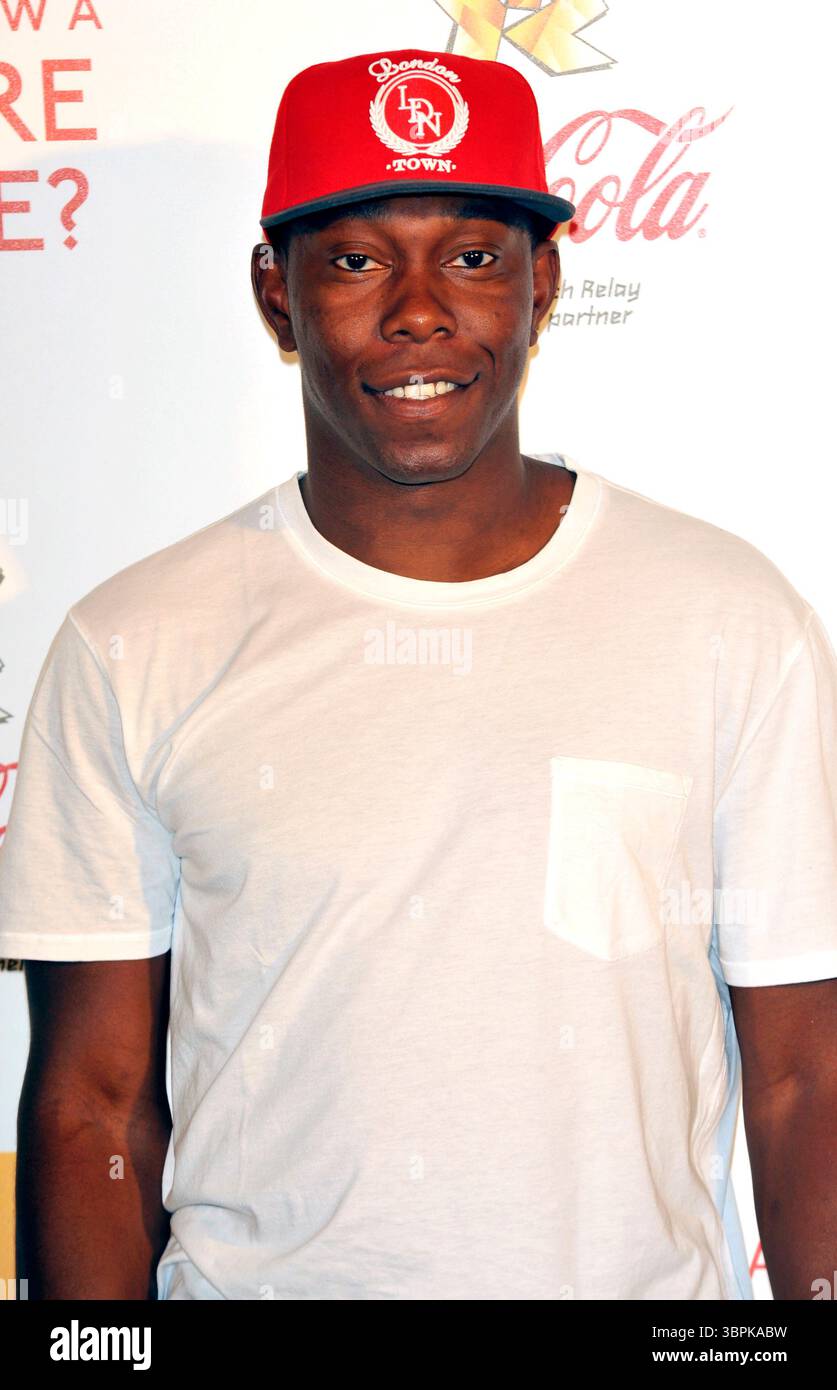 Dizzee Rascal 2012 Coca cola londres 2012 relais de la flamme olympique photocall Banque ...