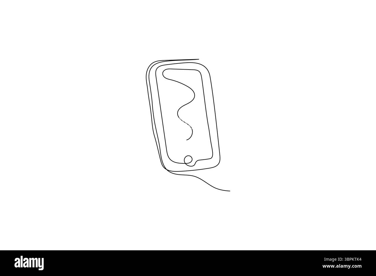 Une ligne continue art de vecteur intelligent illustration smartphone une ligne dessin art Illustration de Vecteur