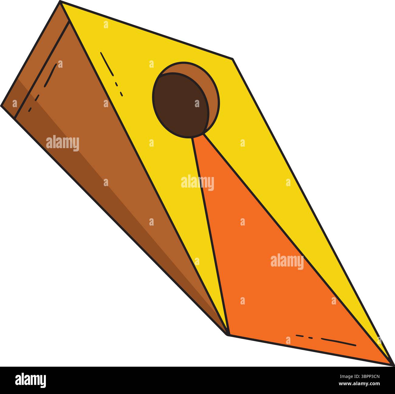 Cornhole Board Cartoon Colored Clipart Illustration de Vecteur