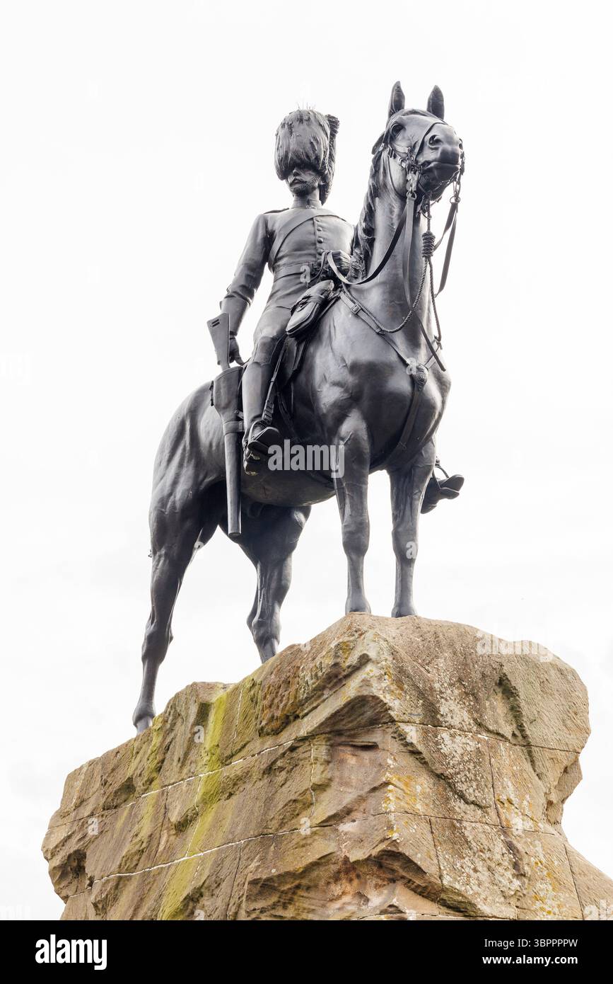 Monument aux Royal Scots Greys, Princes Street Gardens, Édimbourg, Écosse Banque D'Images