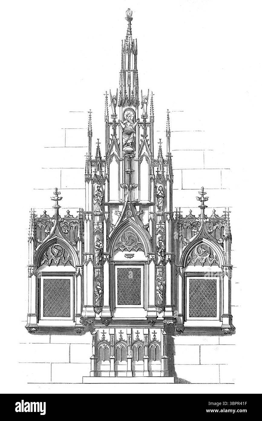Sanctuaire du sacrement de Wiltenhausen, Allemagne, historique, rehaussé numériquement d'un original vers 1860 Banque D'Images
