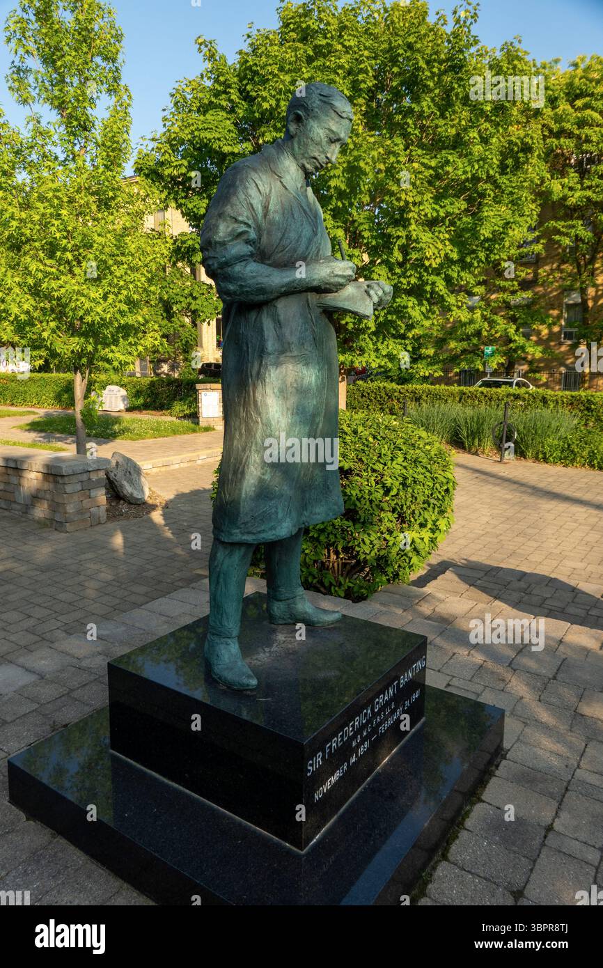 Statue de Sir Frederick G Banting à Banting Square à London Ontario Canada Banque D'Images