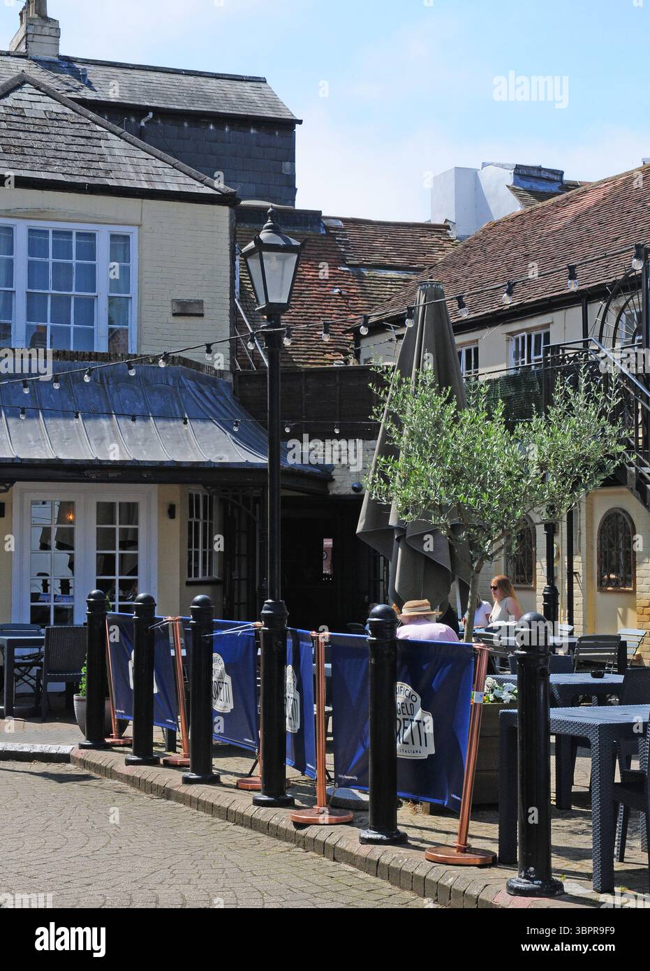 Angel Courtyard, Lymington. Banque D'Images