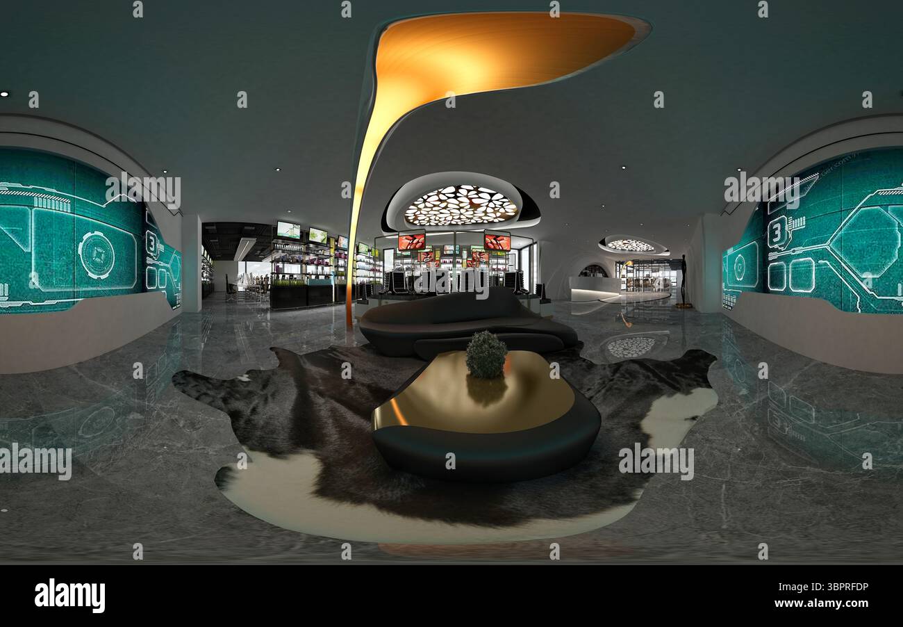 magasin d'épicerie de marché de rendu 3d. Banque D'Images