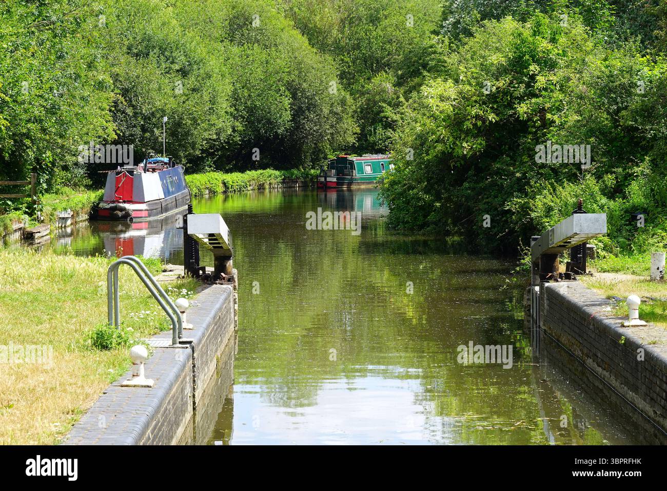 Flatton Lock, Harlow, Essex, Angleterre Banque D'Images